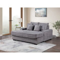 67W Corduroy Oversized Sofa Chaise Lounge Chair with Cupholders and USB Charging Port