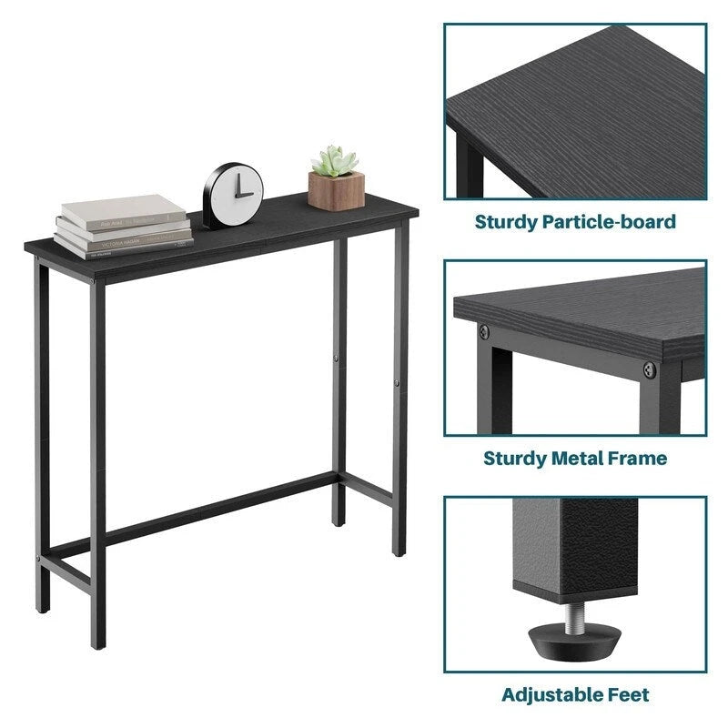 29.5 Narrow Console Table, Slim Entryway Sofa Table for Hallway, Bedroom, Living Room, or Foyer