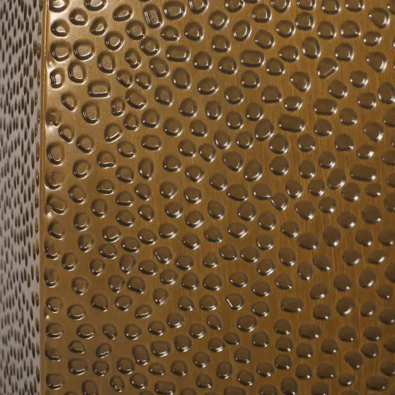 Hammered Iron Geometric Side Table by