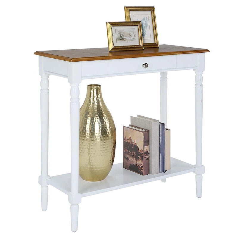 Convenience French Country 1 Drawer Hall Table with Shelf