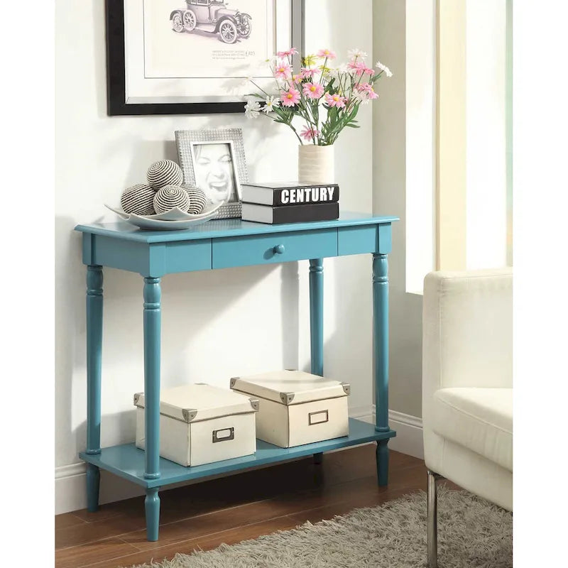 Convenience French Country 1 Drawer Hall Table with Shelf