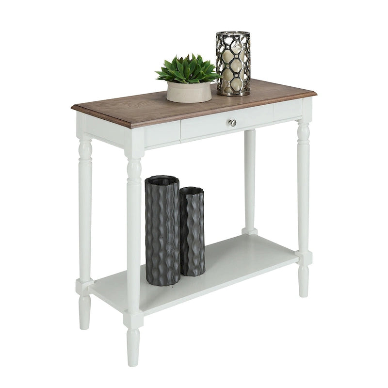 Convenience French Country 1 Drawer Hall Table with Shelf