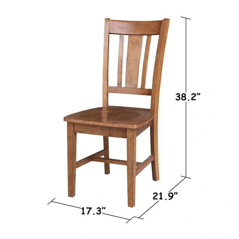 36 Round Solid Wood Extension Dining Table with 2 Dining Chairs