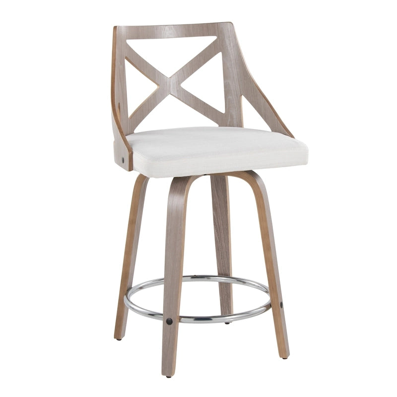 The 24 Fixed-Height Counter Stool with Bent Wood Legs (Set of 2)