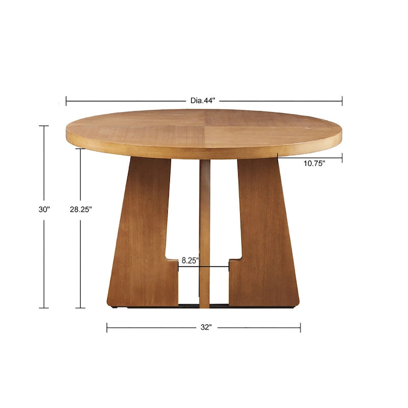 44 Round Dining Table - Pecan