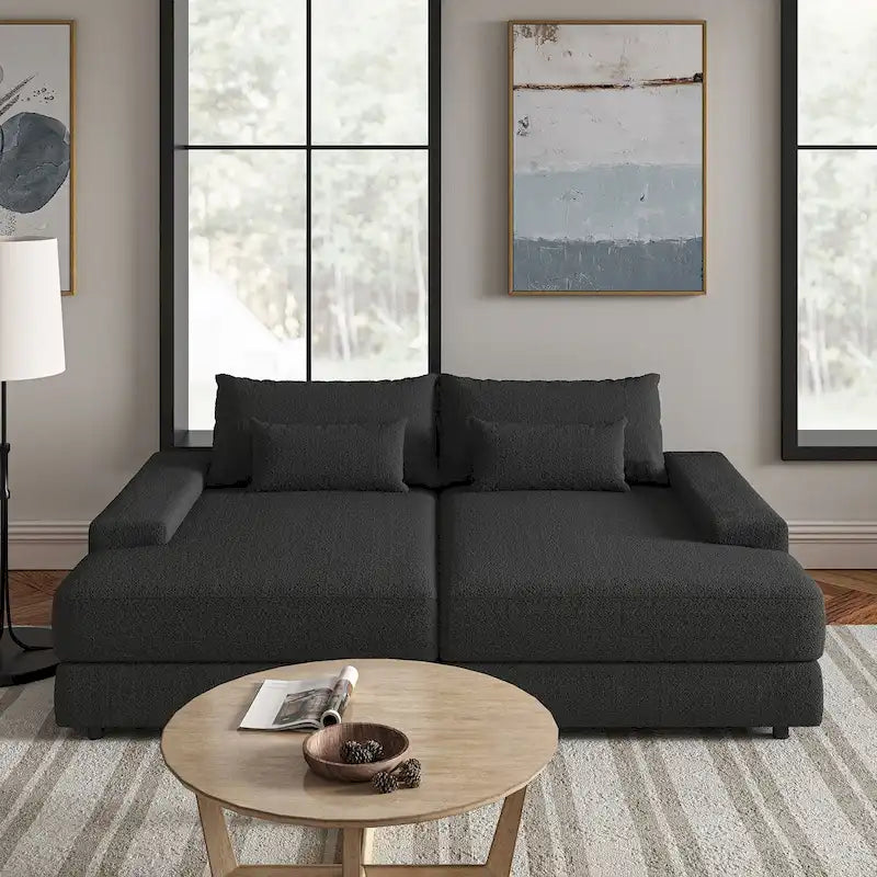 Oversize 57 Deep Square Arm Sofa