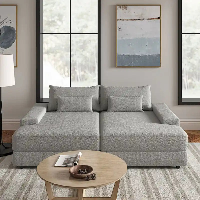 Oversize 57 Deep Square Arm Sofa