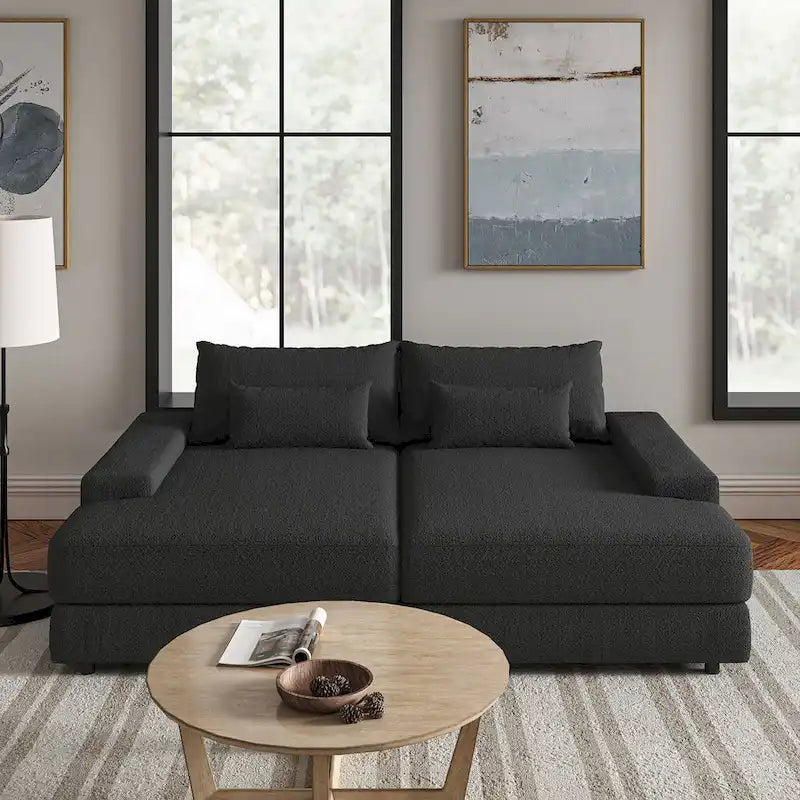 Conradus Modren Oversize 57 Deep Square Arm Sofa by HULALA HOME