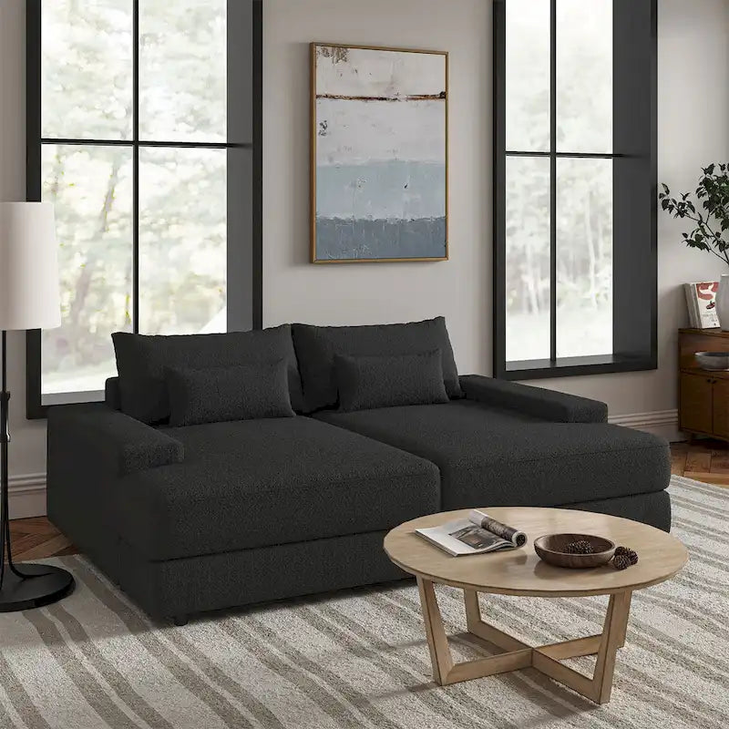 Oversize 57 Deep Square Arm Sofa