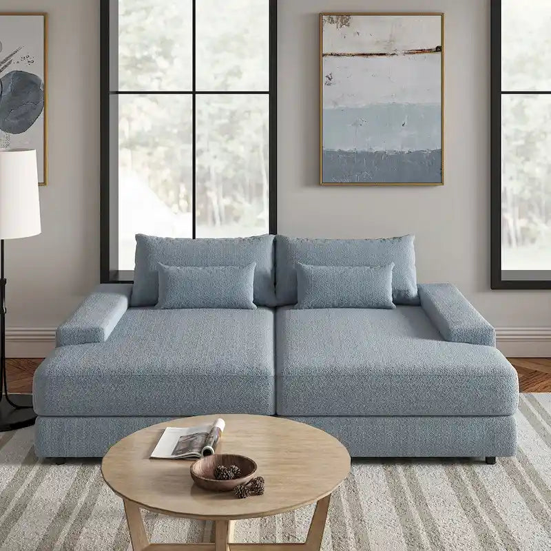 Oversize 57 Deep Square Arm Sofa
