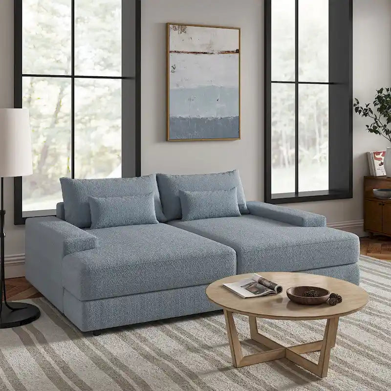 Oversize 57 Deep Square Arm Sofa
