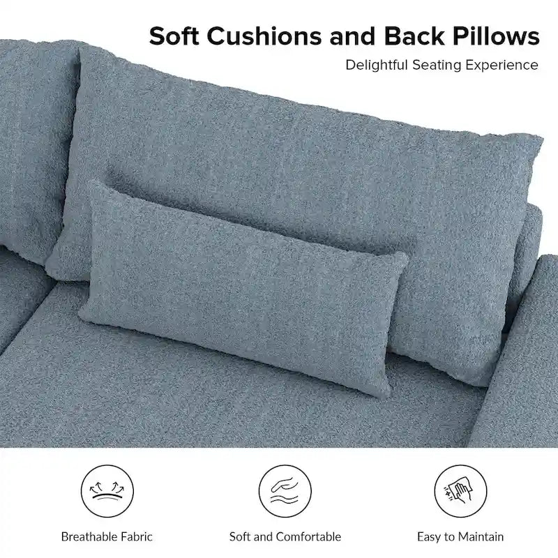 Oversize 57 Deep Square Arm Sofa