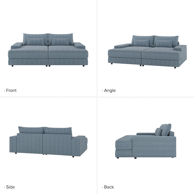 Oversize 57 Deep Square Arm Sofa