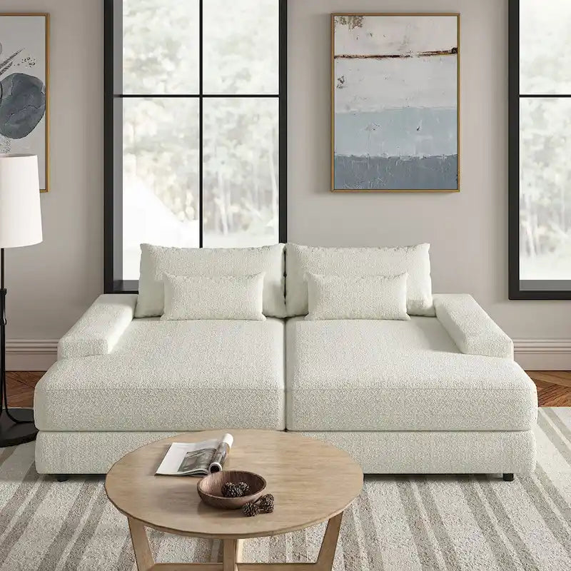 Oversize 57 Deep Square Arm Sofa