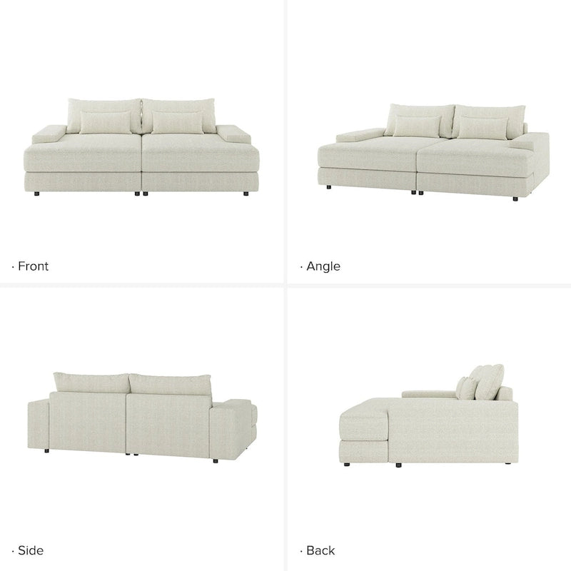 Oversize 57 Deep Square Arm Sofa