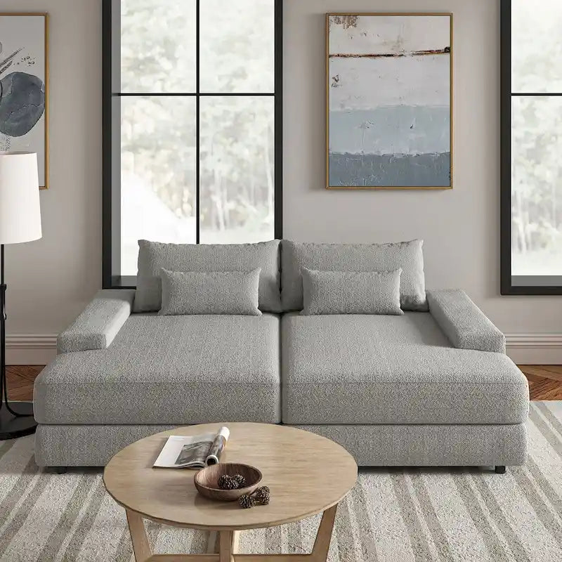 Oversize 57 Deep Square Arm Sofa
