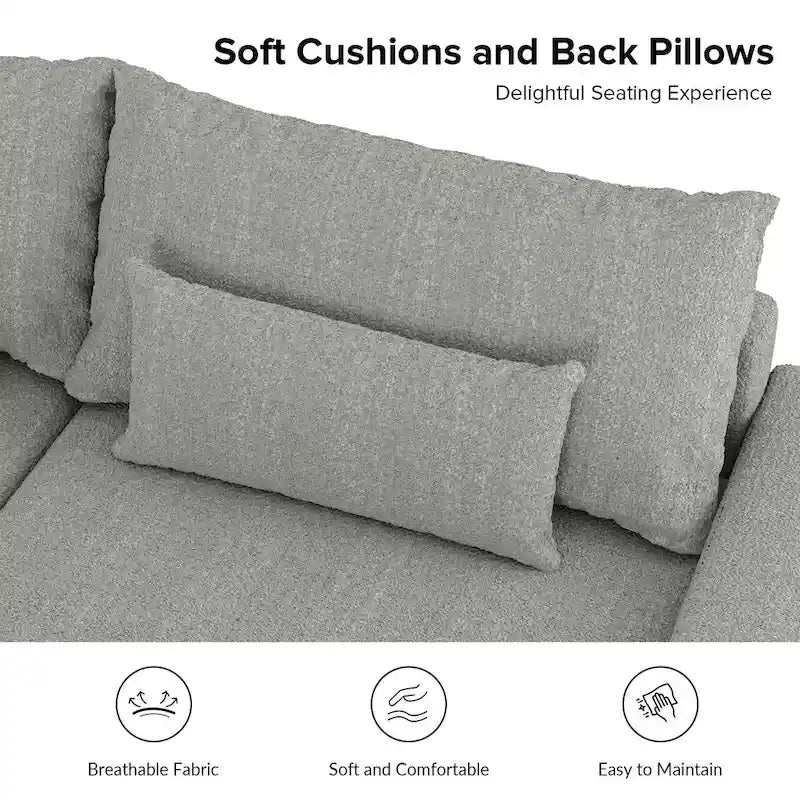 Oversize 57 Deep Square Arm Sofa