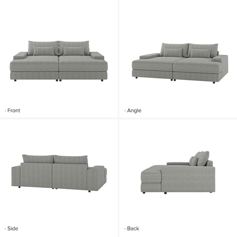 Oversize 57 Deep Square Arm Sofa