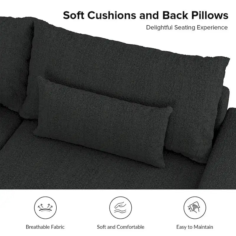 Oversize 57 Deep Square Arm Sofa