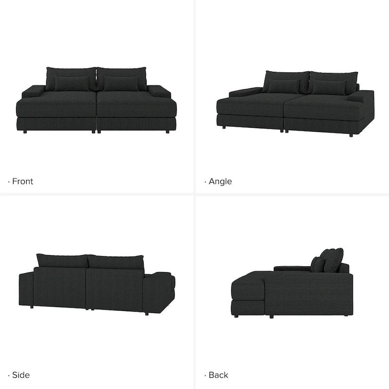 Oversize 57 Deep Square Arm Sofa