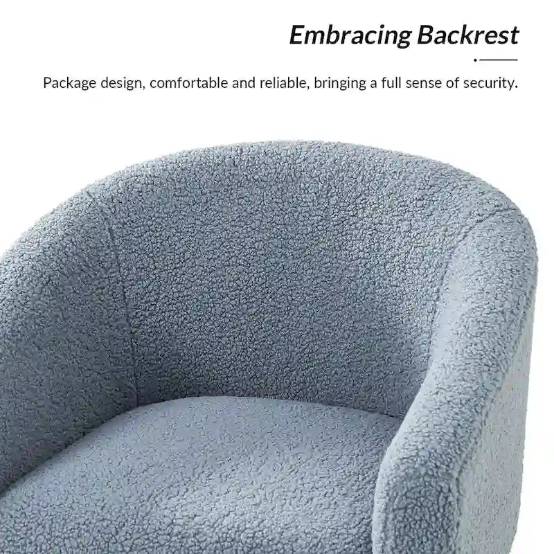 Modern 30W Boucle Armchair with Solid Wood Legs Set of 2