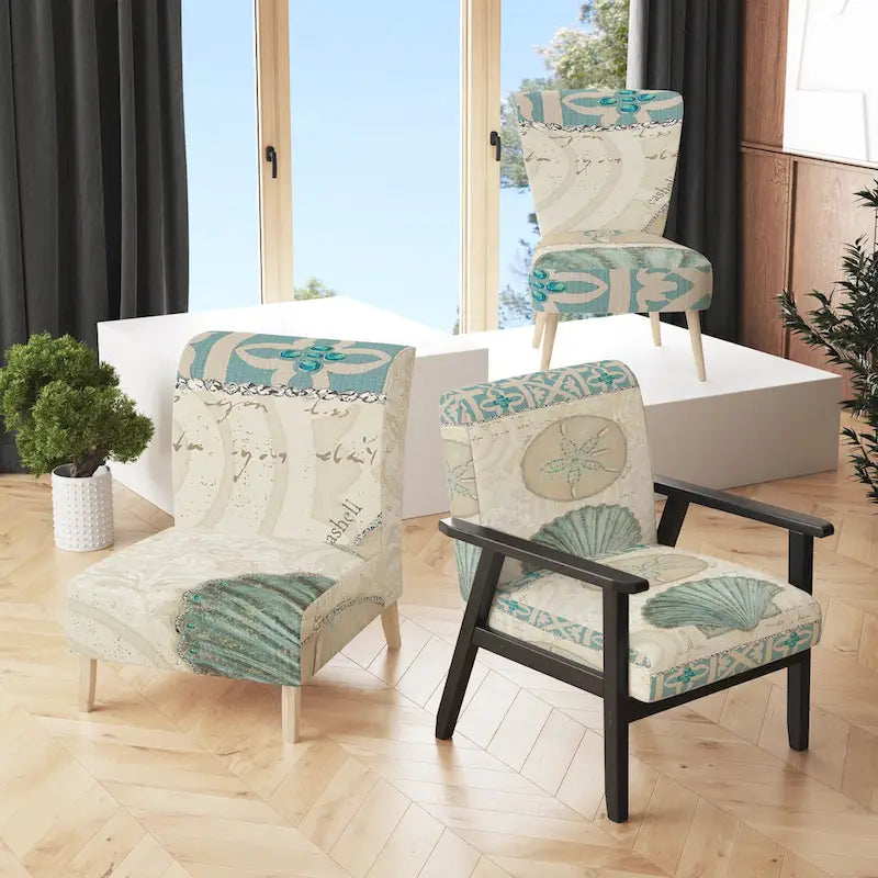 Starfish and Blue Shell II Decorative Chair