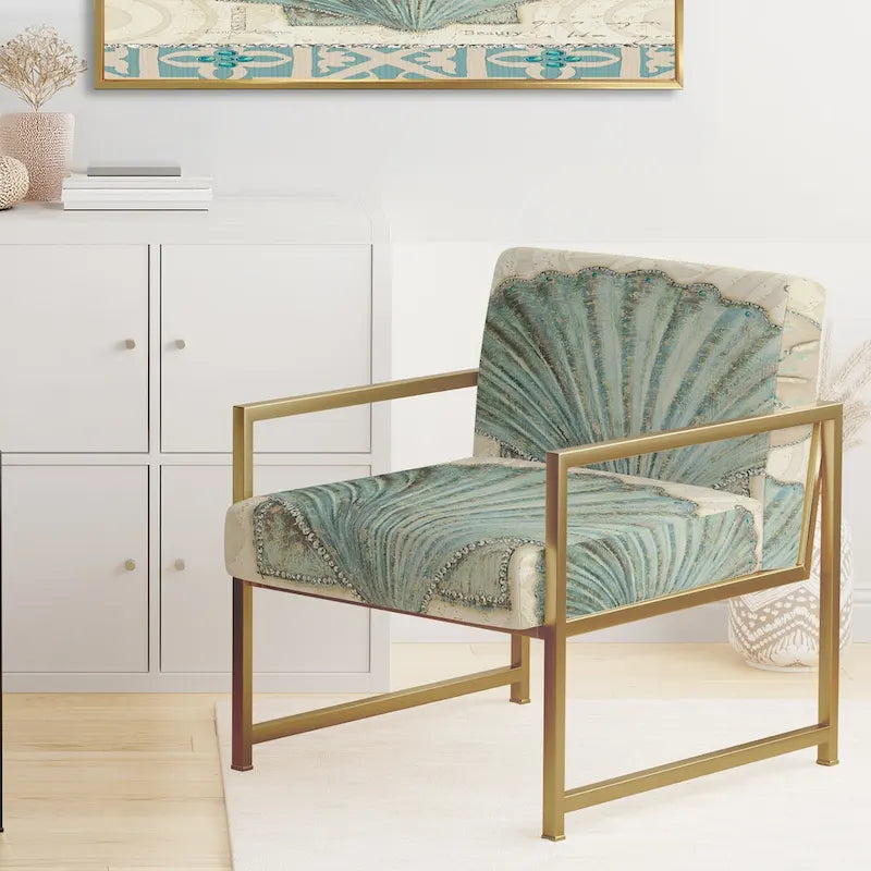 Starfish and Blue Shell II Decorative Chair