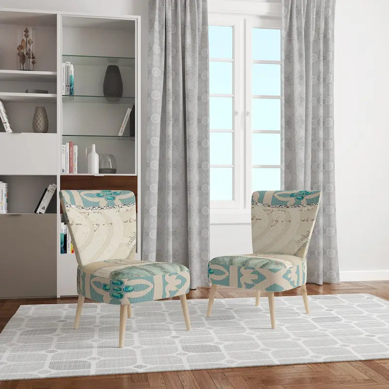 Starfish and Blue Shell II Decorative Chair