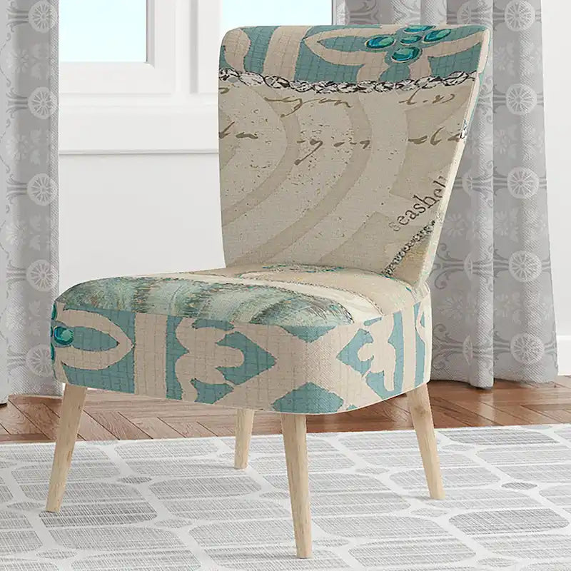 Starfish and Blue Shell II Decorative Chair