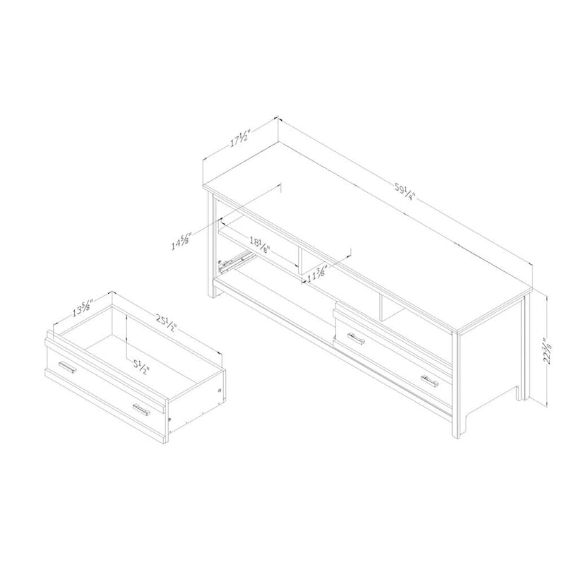 Exhibit TV Stand for TVs up to 60