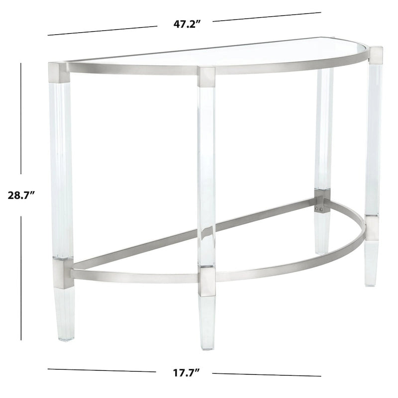 Acrylic Console Table - 47.2 W x 17.7 L x 28.7 H - 47Wx18Dx29H