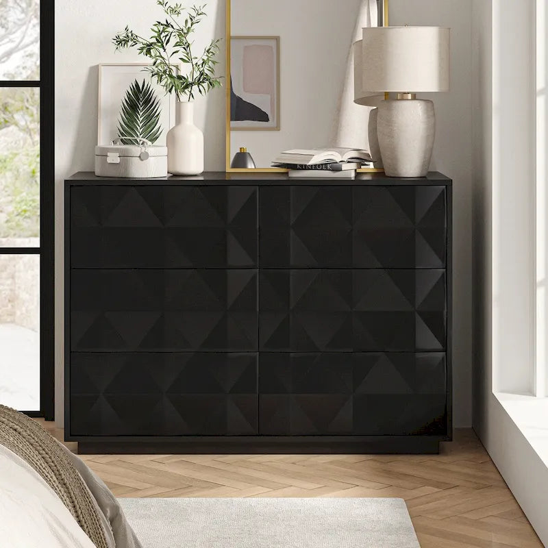 Modern 6-Drawer Dresser