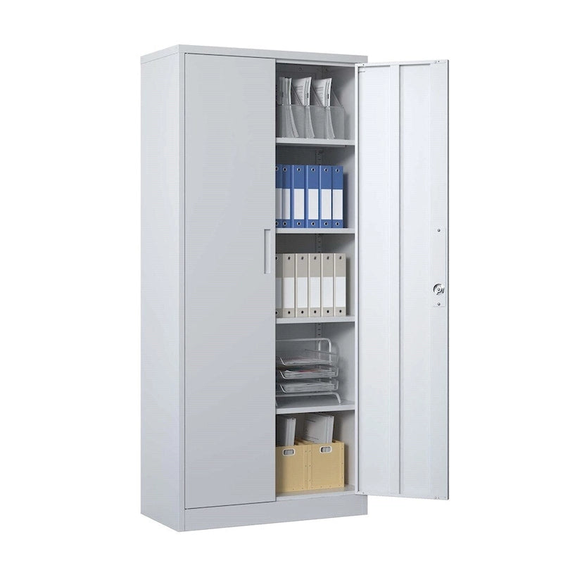 Metal Garage Storage Cabinet Tool Steel with Doors and 4 Shelves